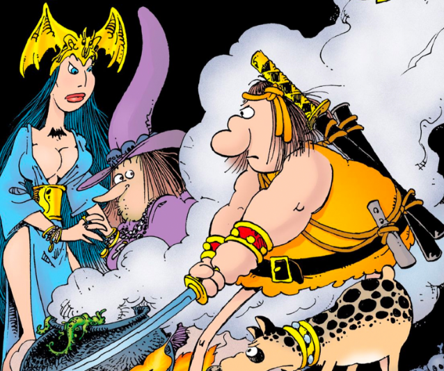 Groo and bat lady